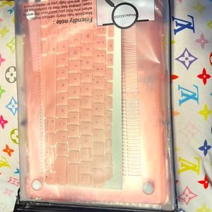 Glitter Pink Case With Keypad Cover And Screen Protector